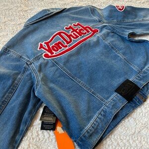 NWT Von Dutch Denim Jacket Button up Jean Y2K